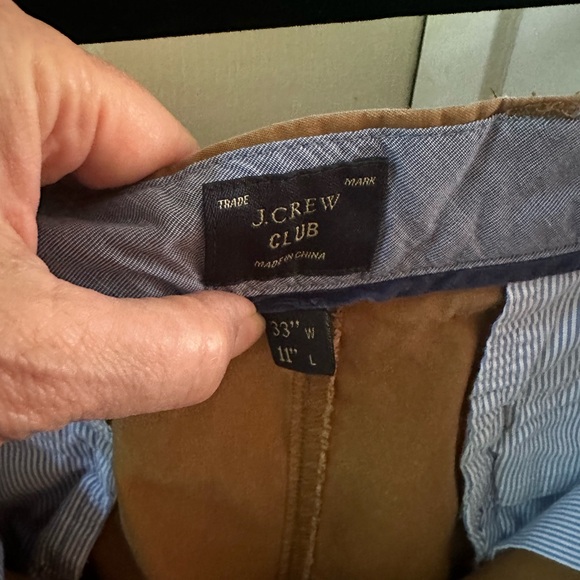 J Crew Club Chino Men’s Cotton Shorts 33W x 11L Tan - Picture 3 of 5